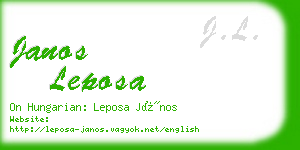 janos leposa business card